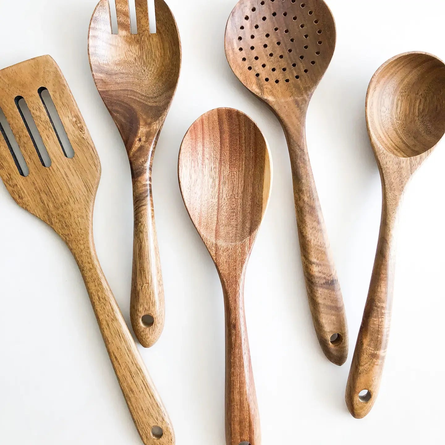 Acacia Wood Cooking Utensil Set