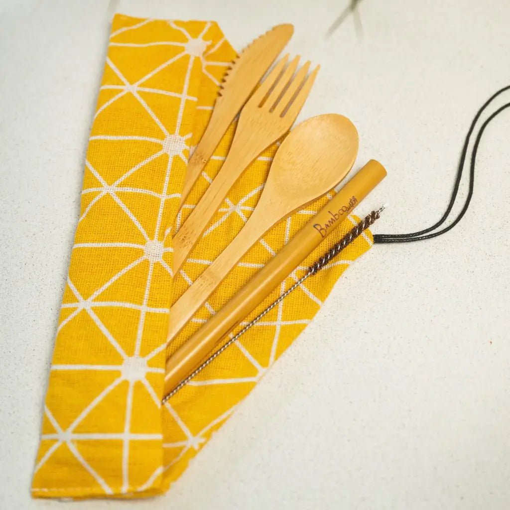 Bamboo Travel Cutlery Set