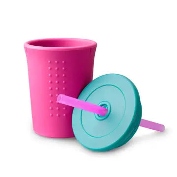 12 oz Silicone Straw Kids Cup