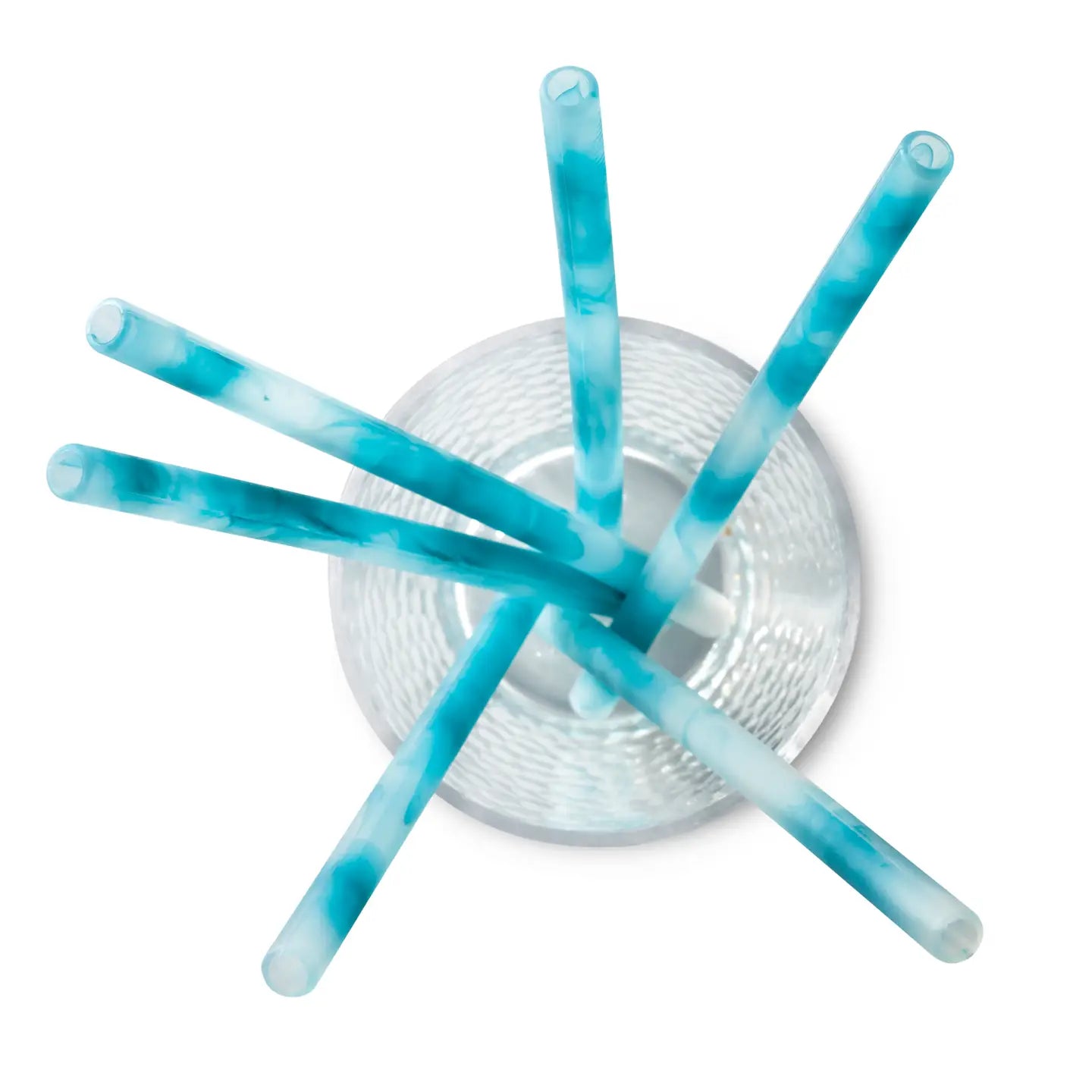 Silicone Ocean Straws, 6 Pack