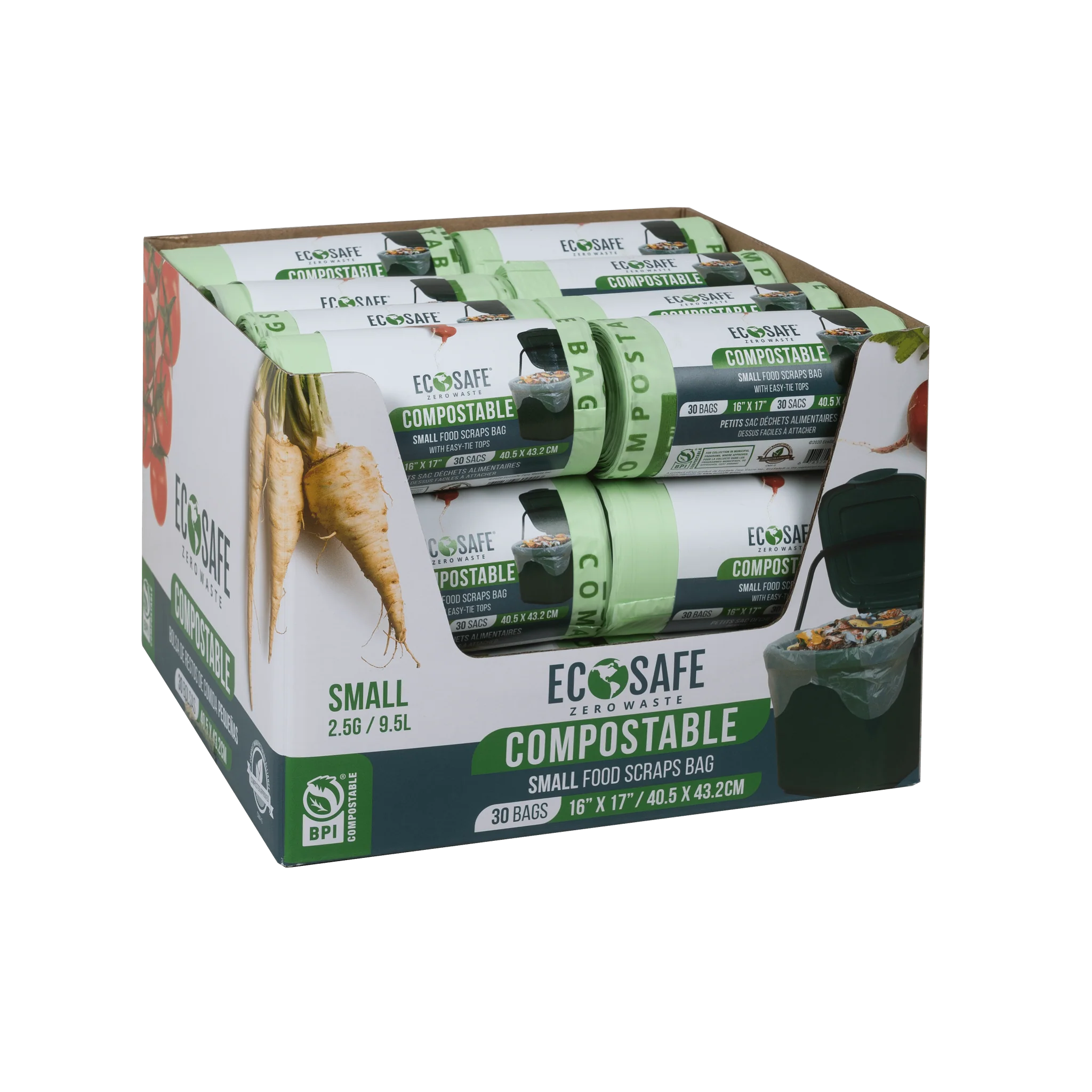 Compostable Small Food Scraps Bag with Handles