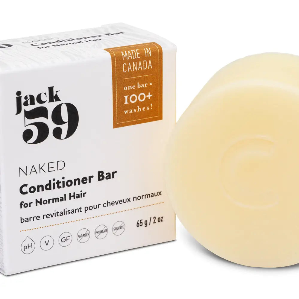 Jack 59 Naked Scent-Free Conditioner Bar for Normal Hair