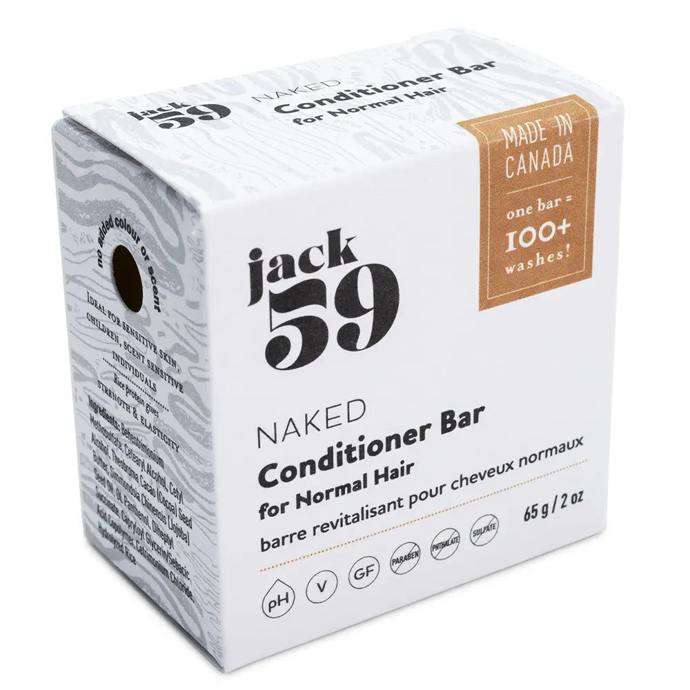 Jack 59 Naked Scent-Free Conditioner Bar for Normal Hair