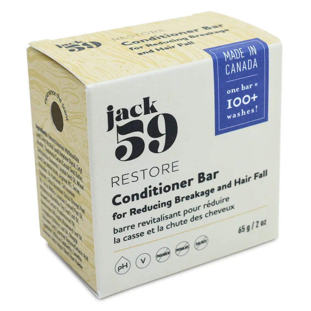 Jack 59 Restore Conditioner Bar for Reducing Breakage and Hair Fall