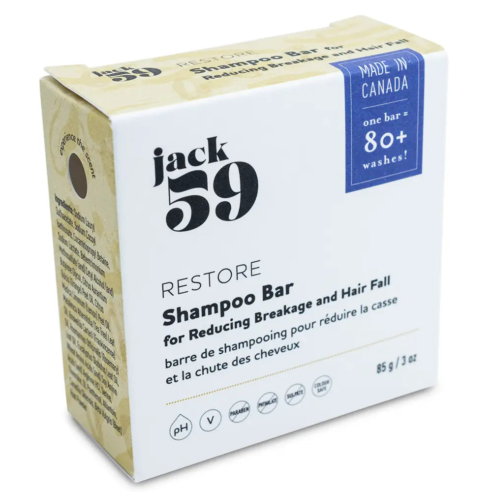 Jack 59 Restore Shampoo Bar for Reducing Breakage and Hair Fall