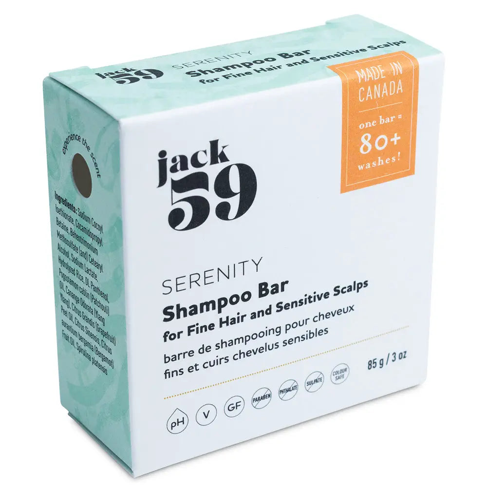 Jack 59 Serenity Shampoo Bar for Fine Hair & Sensitive Scalps