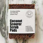 Coconut Scourer Scrub Pads, 2 Pack