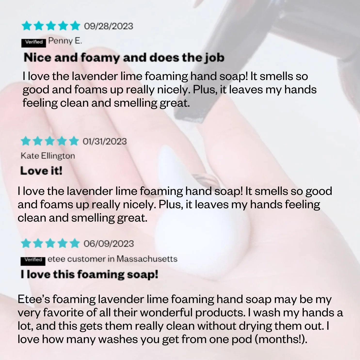 Lavender Lime Foaming Hand Concentrate