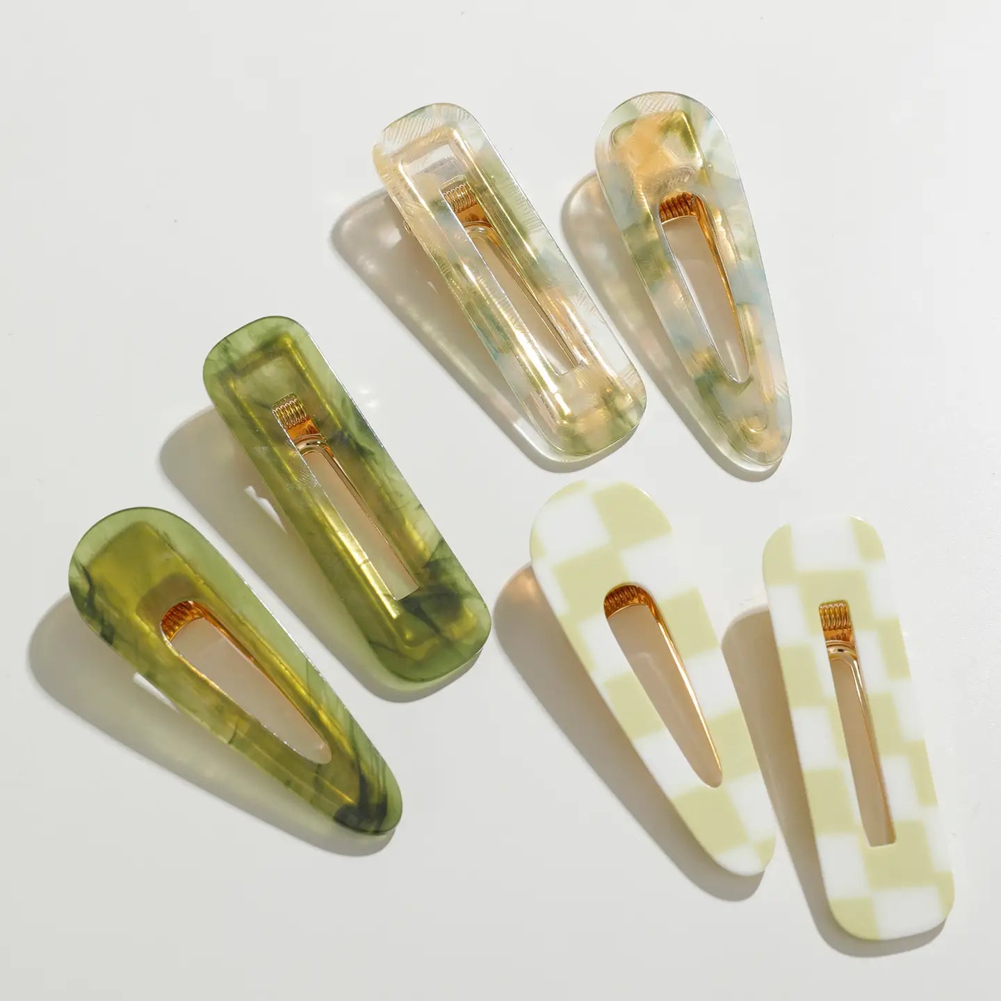 Printed Barrette Hair Clips, 2 Pack