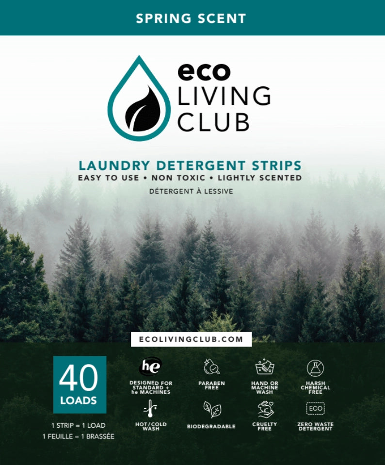 Eco Living Club Hypoallergenic Laundry Detergent Strips (40 loads)