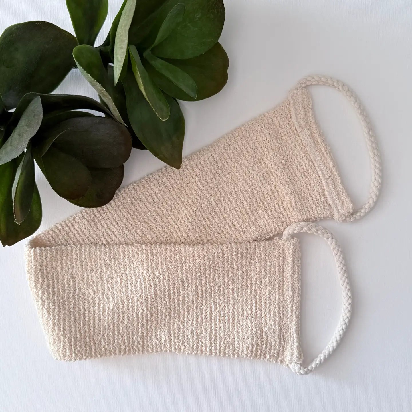 Cotton Back Scrubber Belt with Handles