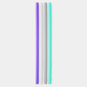 Extra Long Silicone Straws, 4 Pack