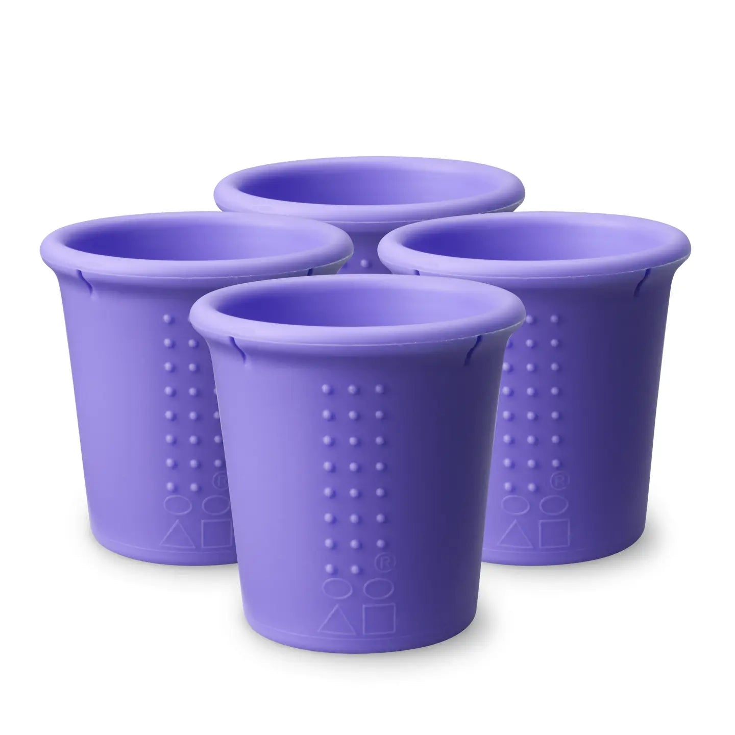 Stackable Silicone Toddler Drinking Cup, 4 Pack