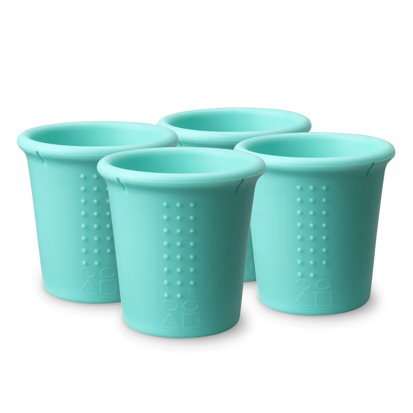 Stackable Silicone Toddler Drinking Cup, 4 Pack